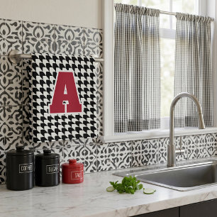 Linge De Cuisine Monogramme pied-de-poule