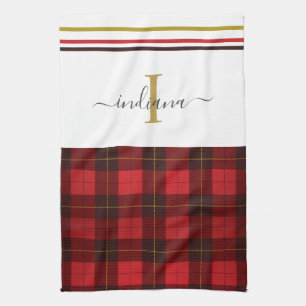 Linge De Cuisine Monogramme Plaid Elegant Clan Wallace Tartan