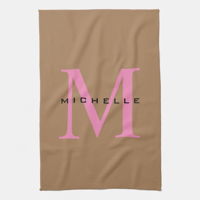 Linge De Cuisine Monogramme Votre Nom Cadeau Spécial Bien-Aimé Ceux (Vertical)