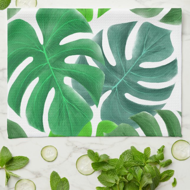 Linge De Cuisine Monstera  (Plié)