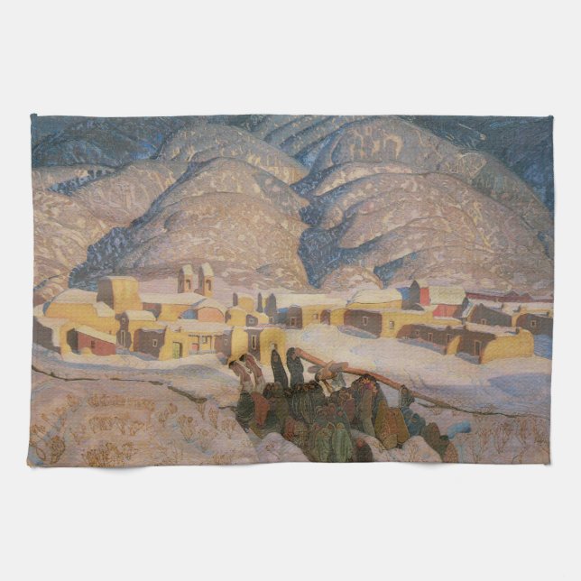 Linge De Cuisine Monts Sangre de Cristo par Blumenschein (Horizontal)