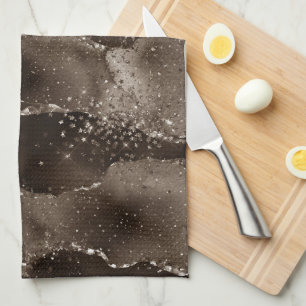 Linge De Cuisine Moody Agate   Café Brown bronze doré Taupe