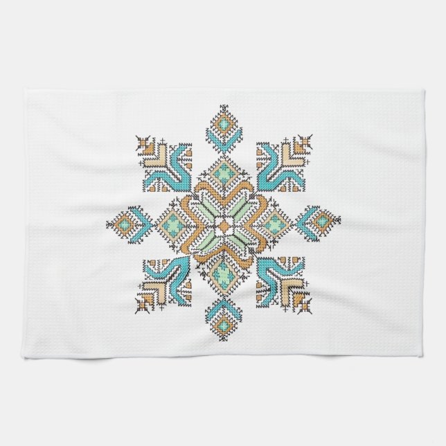 Linge De Cuisine Moroccan Embroidery Star (Horizontal)