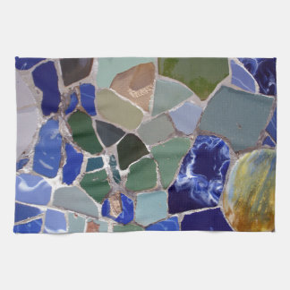 Linge De Cuisine Mosaïques de bleu d'Antoni Gaudi