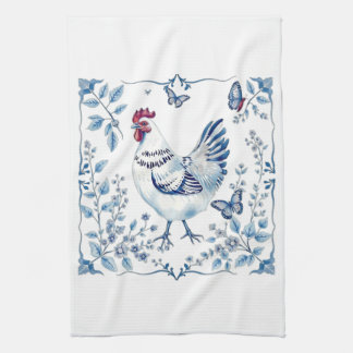 Linge De Cuisine Mother’s Day Blue Porcelain Farmhouse Chicken