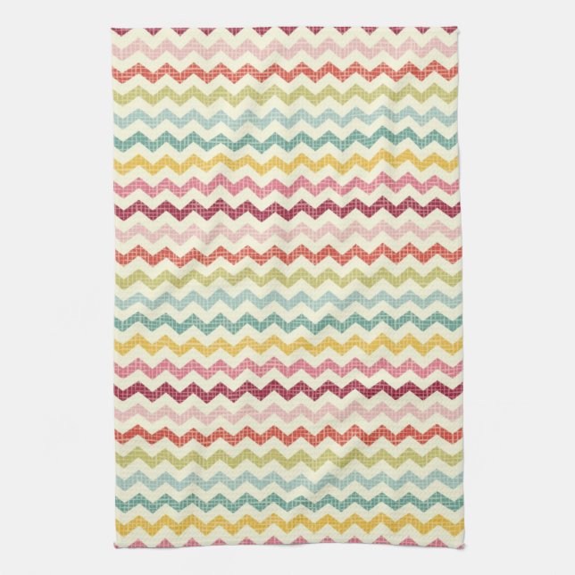 Linge De Cuisine Motif 4 de Chevron (Vertical)