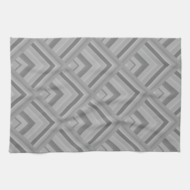 Linge De Cuisine Motif à échelle grise (Horizontal)