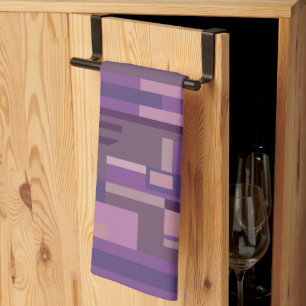 Linge De Cuisine Motif abstrait aux tons mauves