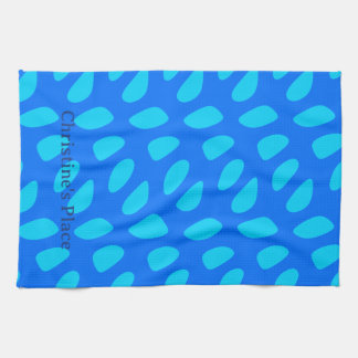 Linge De Cuisine Motif Abstrait de Gouttelette Bleue Amusant