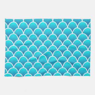 Linge De Cuisine Motif abstrait de peau d'animal bleu clair