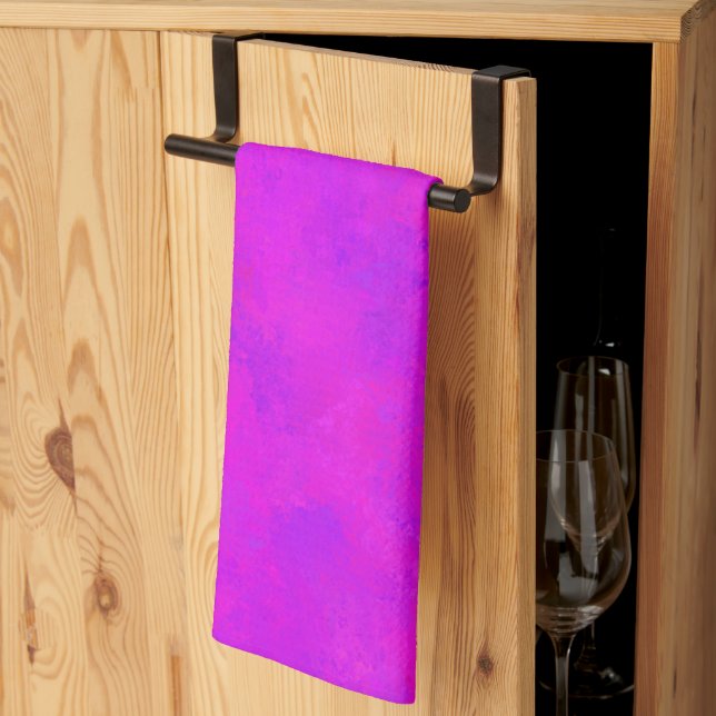 Linge De Cuisine Motif Abstrait rose pourpre (Pliage en tiers)