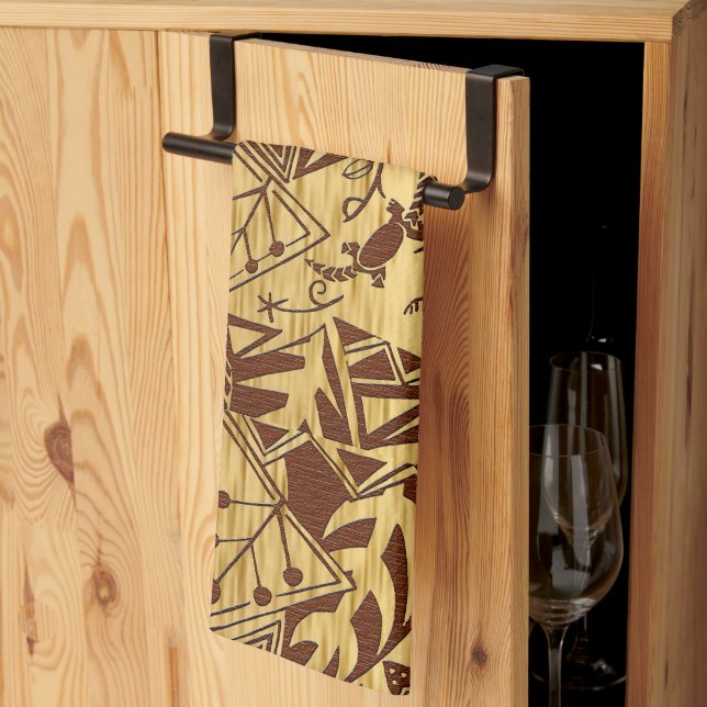 Linge De Cuisine Motif africain (Pliage en tiers)