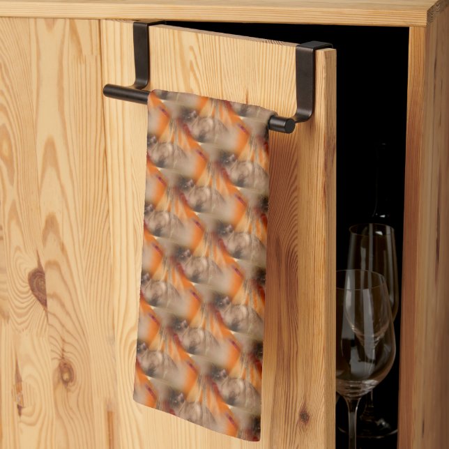 Linge De Cuisine Motif animal chat de Siamese    (Pliage en tiers)