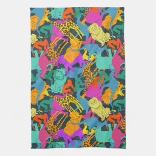 Linge De Cuisine Motif animal de silhouettes