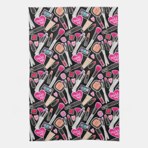 Linge De Cuisine Motif au néon de maquillage