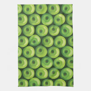 Linge De Cuisine Motif aux pommes vertes