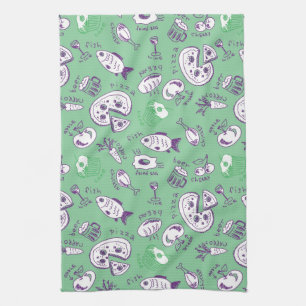 Linge De Cuisine Motif avec la nourriture