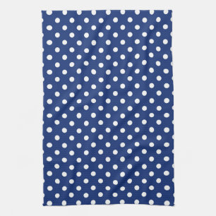 Linge De Cuisine Motif avec le pois blanc