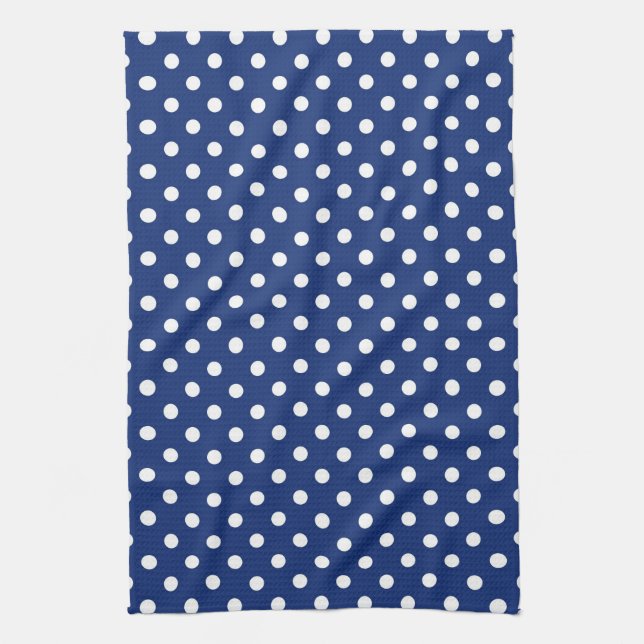 Linge De Cuisine Motif avec le pois blanc (Vertical)