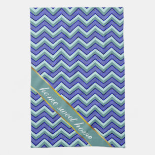 Linge De Cuisine Motif bleu de Chevron de saphir