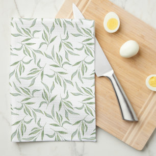 Linge De Cuisine Motif botanique simple de feuilles à l'aquarelle v