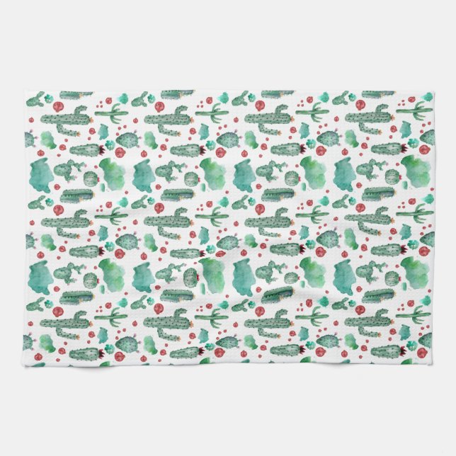 Linge De Cuisine motif cactus et ladybug - arrière - plan blanc (Horizontal)