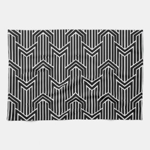 Linge De Cuisine Motif Chevron Art déco rétro