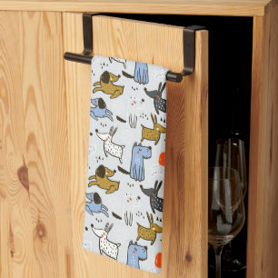 Linge De Cuisine Motif chien mignon Doodle
