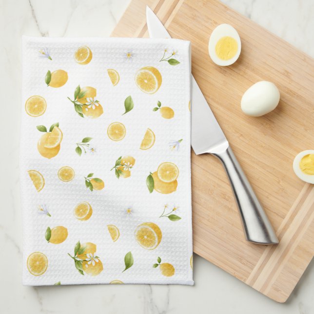 Linge De Cuisine Motif citron (Quart Plié)