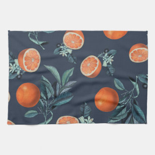 Linge De Cuisine Motif citron et feuille VI