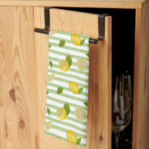 Linge De Cuisine Motif Citron Méditerranée Pique-nique