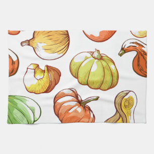 Linge De Cuisine motif citrouille