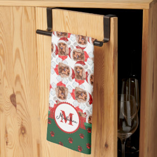 Linge De Cuisine Motif Cocker Spaniel Monogramme Chien de Noël
