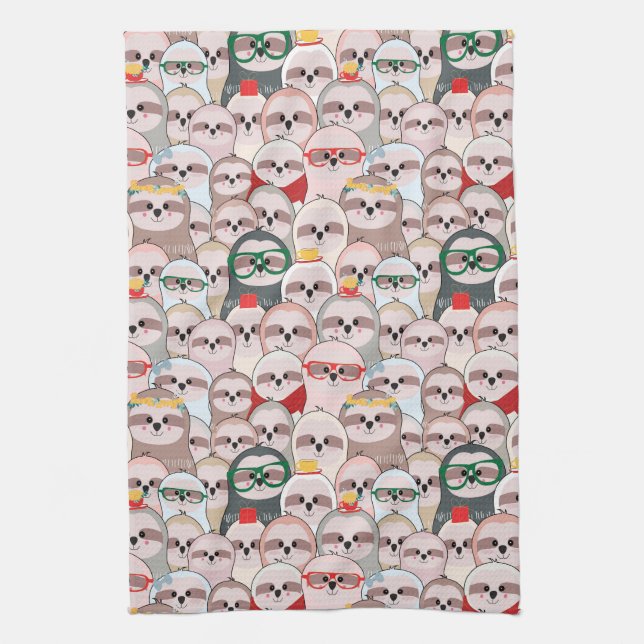 Linge De Cuisine Motif comique de paresse (Vertical)
