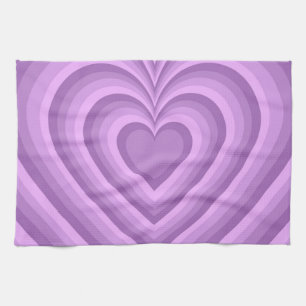 Linge De Cuisine Motif d'amour du coeur hypnotique violet