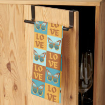 Motif d'amour papillon | Dégradé bleu et orange