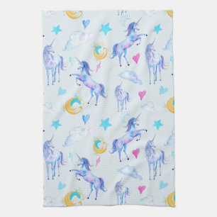 Linge De Cuisine Motif d'aquarelle magique Unicorn Design Imaginair