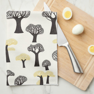 Linge De Cuisine Motif d'arbre de baobab lunaire