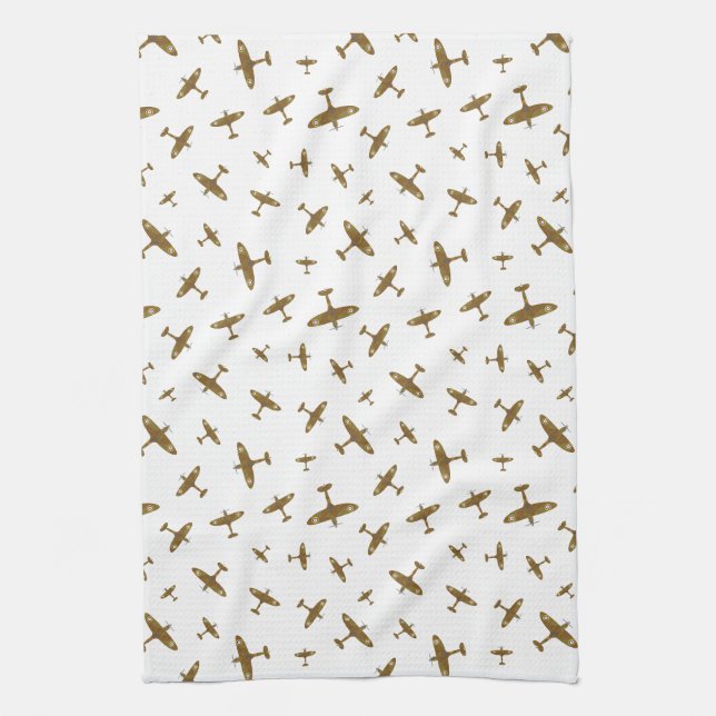 Linge De Cuisine Motif d'avion de guerre Spitfire (Vertical)