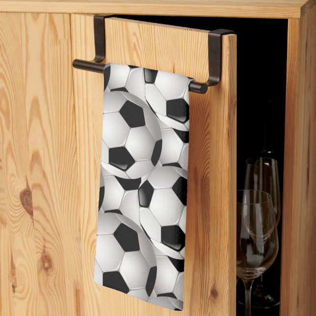 Linge De Cuisine Motif de balle de football (Pliage en tiers)