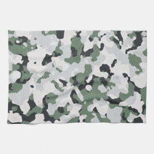 Linge De Cuisine Motif de camouflage vert