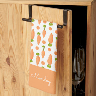 Linge De Cuisine Motif de carotte et tranche