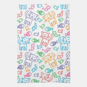 Linge De Cuisine motif de chat
