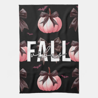 Linge De Cuisine Motif de citrouilles roses d'automne