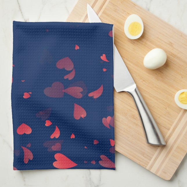 Linge De Cuisine Motif de coeur 40 (Quart Plié)