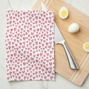 Linge De Cuisine Motif de Coeurs d'Amour Rose mignon
