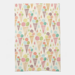 Linge De Cuisine Motif de cornets de crème glacée