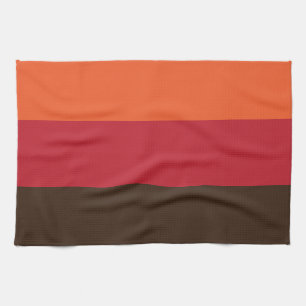 Linge De Cuisine Motif de couleur vintage à 3 rayures Rétro 70s