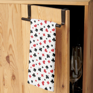 Linge De Cuisine Motif de couleurs de cartes à jouer modernes