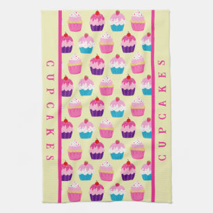 Linge De Cuisine Motif de Cupcakes colorés, Traitements sucrés